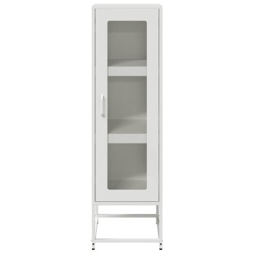 vidaXL Highboard Λευκό 36x39x123cm από χάλυβα ψυχρής έλασης 1 τεμ.