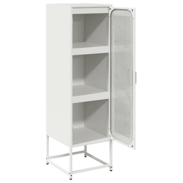 vidaXL Highboard Λευκό 36x39x123cm από χάλυβα ψυχρής έλασης 1 τεμ.