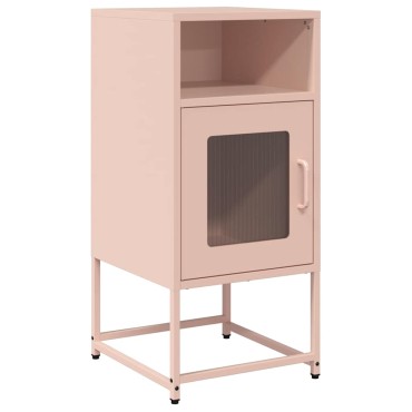 vidaXL Κομοδίνο ροζ 36x39x78cm από χάλυβα ψυχρής έλασης 1 τεμ.