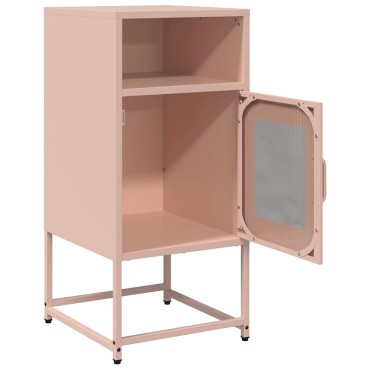 vidaXL Κομοδίνο ροζ 36x39x78cm από χάλυβα ψυχρής έλασης 1 τεμ.