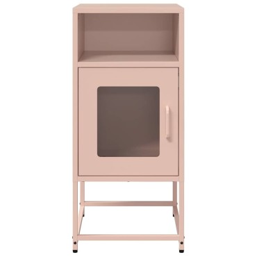 vidaXL Κομοδίνο ροζ 36x39x78cm από χάλυβα ψυχρής έλασης 1 τεμ.