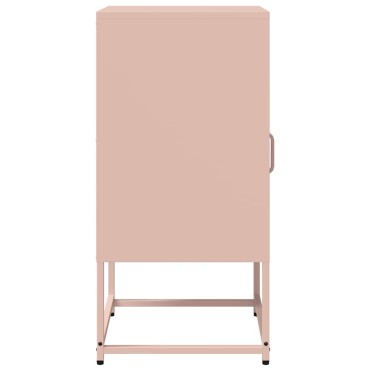 vidaXL Κομοδίνο ροζ 36x39x78cm από χάλυβα ψυχρής έλασης 1 τεμ.