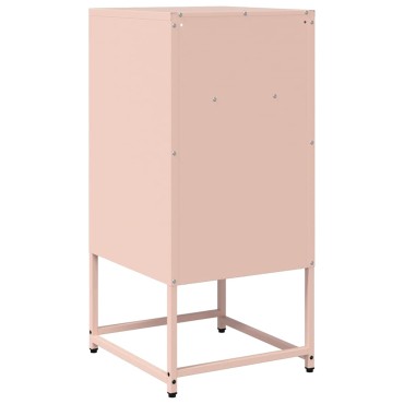 vidaXL Κομοδίνο ροζ 36x39x78cm από χάλυβα ψυχρής έλασης 1 τεμ.