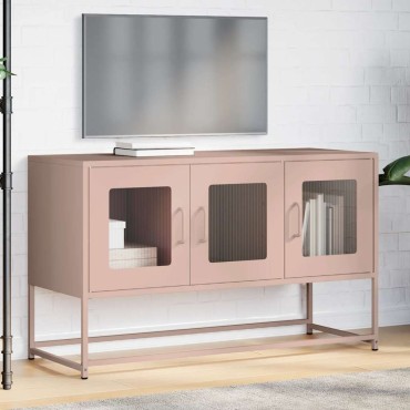ντουλάπι τηλεόρασης vidaXL Ροζ 100,5x39x60,5cm Ατσάλι ψυχρής έλασης
