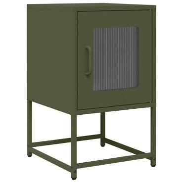vidaXL Κομοδίνο ντουλάπι Ελαιοπράσινο 36x39x60,5cm 1 τεμ.