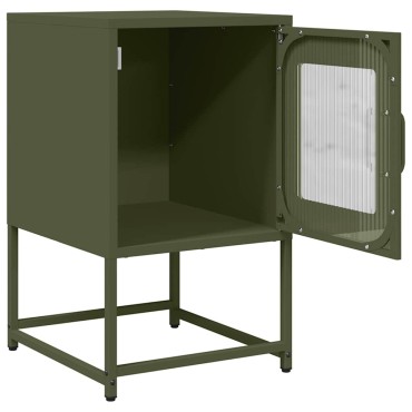 vidaXL Κομοδίνο ντουλάπι Ελαιοπράσινο 36x39x60,5cm 1 τεμ.