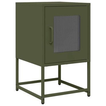vidaXL Κομοδίνο ντουλάπι Ελαιοπράσινο 36x39x60,5cm 1 τεμ.