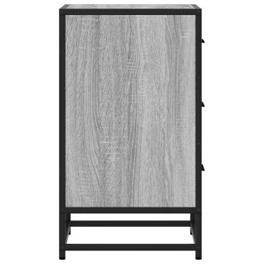 vidaXL Κομοδίνο Grey Sonoma Κατασκευασμένο ξύλο και μέταλλο 40x34,5x60 cm 1 τεμ.