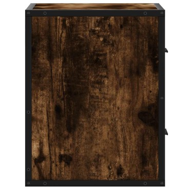 vidaXL Επίτοιχα κομοδίνα 2 τεμ. καπνιστή δρυς 40x31x39,5cm