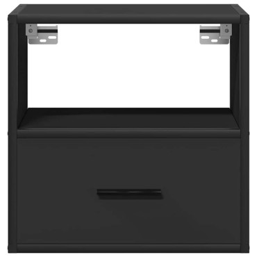 vidaXL Επίτοιχο ντουλάπι κομοδίνου Μαύρο 40x31x39,5cm 1 τεμ.