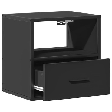 vidaXL Επίτοιχο ντουλάπι κομοδίνου Μαύρο 40x31x39,5cm 1 τεμ.