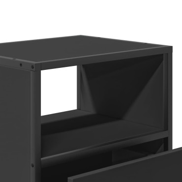 vidaXL Επίτοιχο ντουλάπι κομοδίνου Μαύρο 40x31x39,5cm 1 τεμ.