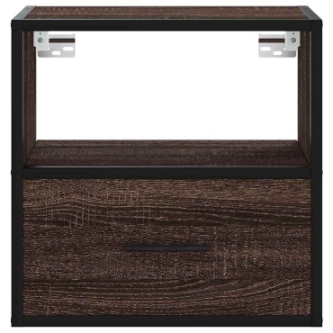 vidaXL Επίτοιχα κομοδίνα 2 τεμ. καφέ δρυς 40x31x39,5cm