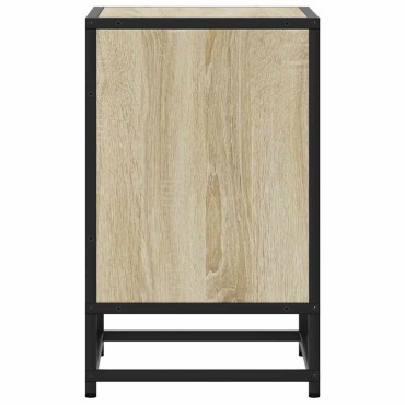 vidaXL Κομοδίνο Sonoma Oak 40x31x50cm Κατασκευασμένο ξύλο και μέταλλο 1 τεμ.