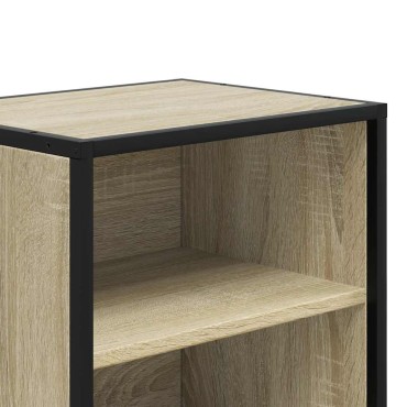 vidaXL Κομοδίνο Sonoma Oak 40x31x50cm Κατασκευασμένο ξύλο και μέταλλο 1 τεμ.