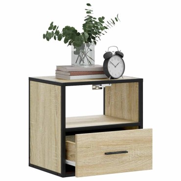 vidaXL Επίτοιχο κομοδίνο Sonoma Oak 40x31x39,5cm 1 τεμ.