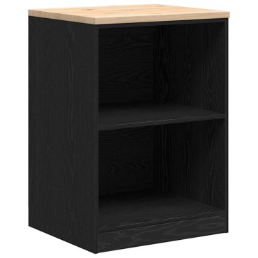 vidaXL ντουλάπι αποθήκευσης γκαράζ μαύρο 60x51x85 εκ μασίφ ξύλο πεύκο