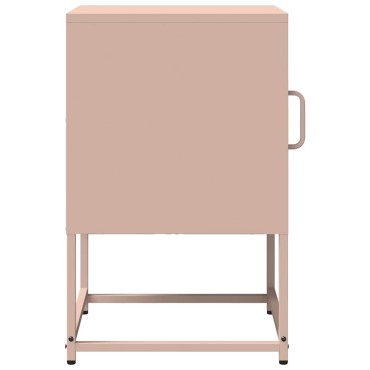 vidaXL Κομοδίνο ροζ 36x39x60,5cm από χάλυβα ψυχρής έλασης 1 τεμ.