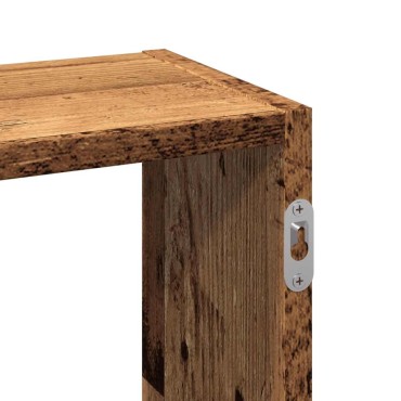 vidaXL Ράφι τοίχου Παλιό ξύλο 159x18x66cm Κατασκευασμένο ξύλο 1 τεμ.