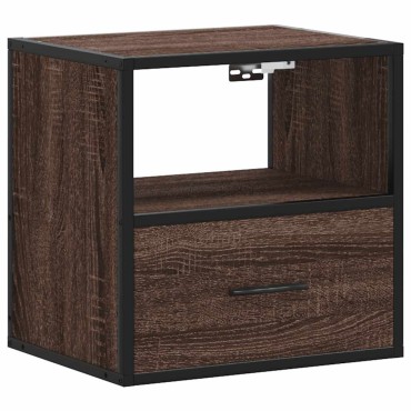 vidaXL Κομοδίνο επίτοιχο ντουλάπι καφέ δρυς 40x31x39,5cm 1 τεμ.