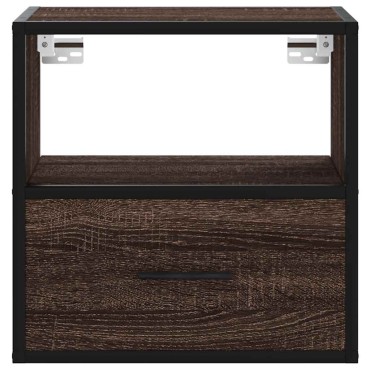 vidaXL Κομοδίνο επίτοιχο ντουλάπι καφέ δρυς 40x31x39,5cm 1 τεμ.