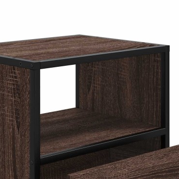 vidaXL Κομοδίνο επίτοιχο ντουλάπι καφέ δρυς 40x31x39,5cm 1 τεμ.