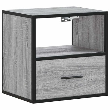 vidaXL Επίτοιχο κομοδίνο Grey Sonoma 40x31x39,5cm 1 τεμ.