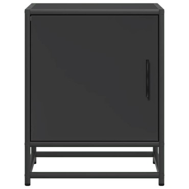 vidaXL Κομοδίνο Μαύρο 40x31x50cm Κατασκευασμένο ξύλο και μέταλλο 1 τεμ.
