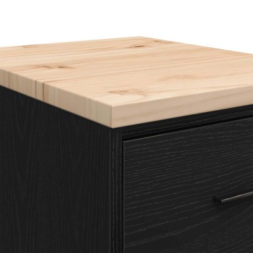 vidaXL ντουλάπι αποθήκευσης γκαράζ μαύρο 40x51x85 εκ μασίφ ξύλο πεύκο