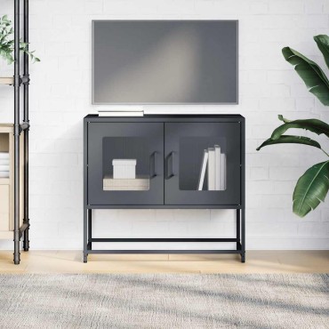 ντουλάπι τηλεόρασης vidaXL Ανθρακί 68x39x60,5cm Ατσάλι ψυχρής έλασης