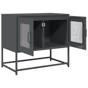 ντουλάπι τηλεόρασης vidaXL Ανθρακί 68x39x60,5cm Ατσάλι ψυχρής έλασης