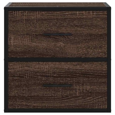 vidaXL Κομοδίνο επίτοιχο ντουλάπι καφέ δρυς 40x31x39,5cm 1 τεμ.