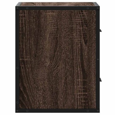 vidaXL Κομοδίνο επίτοιχο ντουλάπι καφέ δρυς 40x31x39,5cm 1 τεμ.