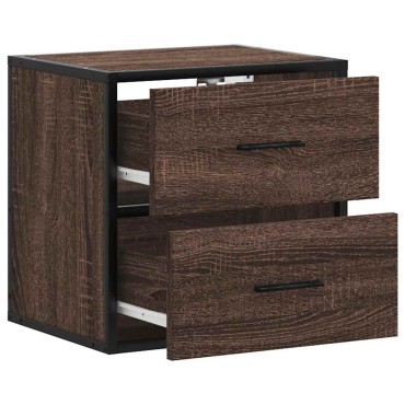 vidaXL Κομοδίνο επίτοιχο ντουλάπι καφέ δρυς 40x31x39,5cm 1 τεμ.
