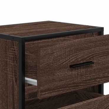 vidaXL Κομοδίνο επίτοιχο ντουλάπι καφέ δρυς 40x31x39,5cm 1 τεμ.