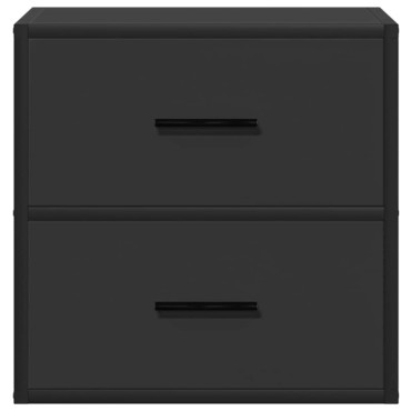 vidaXL Επίτοιχο ντουλάπι κομοδίνου Μαύρο 40x31x39,5cm 1 τεμ.