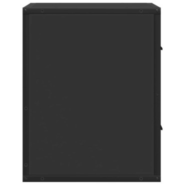 vidaXL Επίτοιχο ντουλάπι κομοδίνου Μαύρο 40x31x39,5cm 1 τεμ.