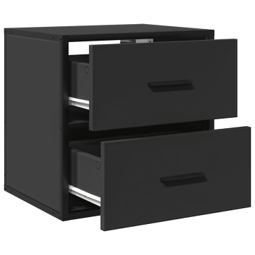 vidaXL Επίτοιχο ντουλάπι κομοδίνου Μαύρο 40x31x39,5cm 1 τεμ.