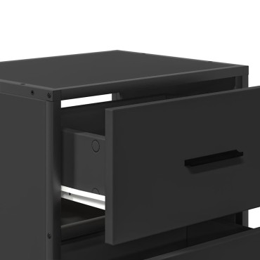 vidaXL Επίτοιχο ντουλάπι κομοδίνου Μαύρο 40x31x39,5cm 1 τεμ.