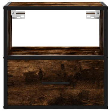 vidaXL Επίτοιχα κομοδίνα 2 τεμ. καπνιστή δρυς 40x31x39,5cm