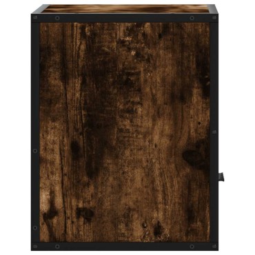 vidaXL Επίτοιχα κομοδίνα 2 τεμ. καπνιστή δρυς 40x31x39,5cm