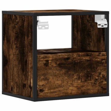 vidaXL Επίτοιχα κομοδίνα 2 τεμ. καπνιστή δρυς 40x31x39,5cm