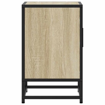 vidaXL Κομοδίνο Sonoma Oak Κατασκευασμένο ξύλο και μέταλλο 40x31x50 cm 1 τεμ.