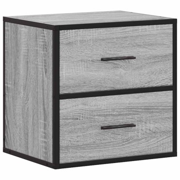 vidaXL Επίτοιχο κομοδίνο Grey Sonoma 40x31x39,5cm 1 τεμ.