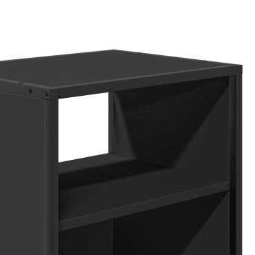 vidaXL Επιτοίχια κομοδίνα 2 τεμ. Μαύρο 40x31x39,5cm