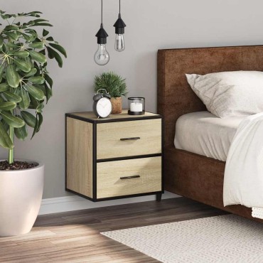 vidaXL Επίτοιχο κομοδίνο Sonoma Oak 40x31x39,5cm 1 τεμ.