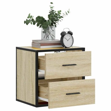 vidaXL Επίτοιχο κομοδίνο Sonoma Oak 40x31x39,5cm 1 τεμ.