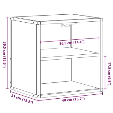 vidaXL Επίτοιχα κομοδίνα 2 τεμ. καφέ δρυς 40x31x39,5cm