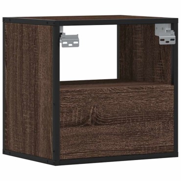 vidaXL Επίτοιχα κομοδίνα 2 τεμ. καφέ δρυς 40x31x39,5cm