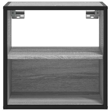 vidaXL Επίτοιχα κομοδίνα 2 τεμ. Γκρι Sonoma 40x31x39,5cm